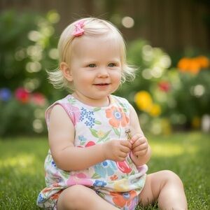 The Beaufort Bonnet Company Floral Dress with Pink Accents